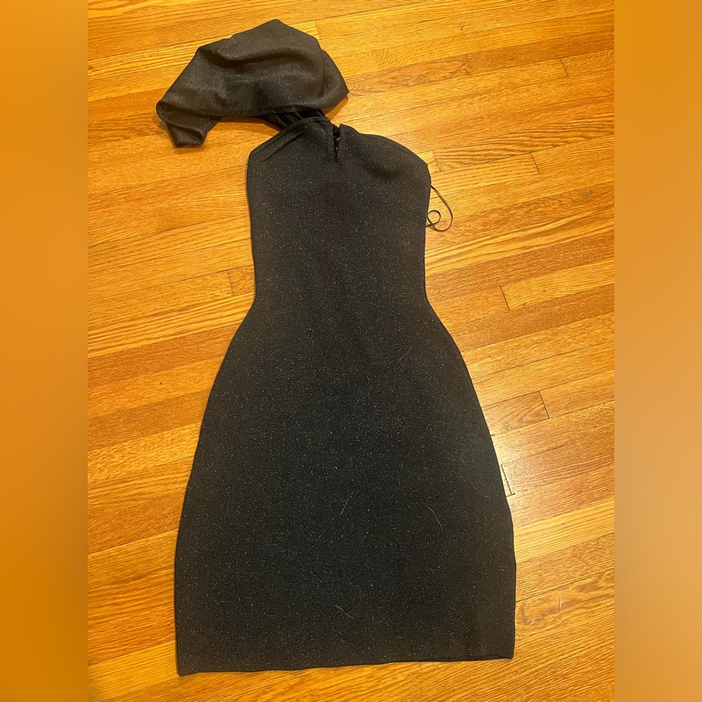 Zara sparkly hooded mini dress. M